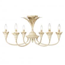  0846-6SF AI - Lillianne 6 Light Semi-Flush in Antique Ivory